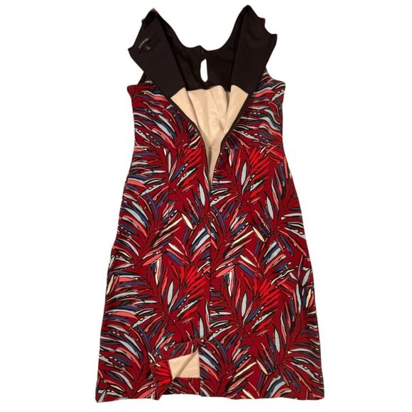 Lands’ End Ponte Keyhole Sheath Dress Warm Cinnamon Leaves Size 4 NWOT - Picture 5 of 7